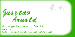 gusztav arnold business card