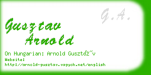 gusztav arnold business card